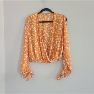 Orange Flower Blouse